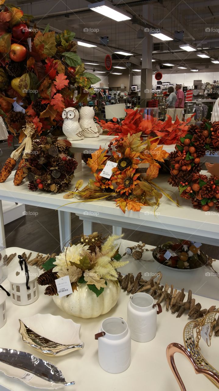autumn fall decorations in tkmax store 2016