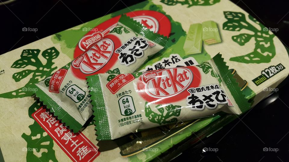 Greentea Kitkat by nestle' from Japan