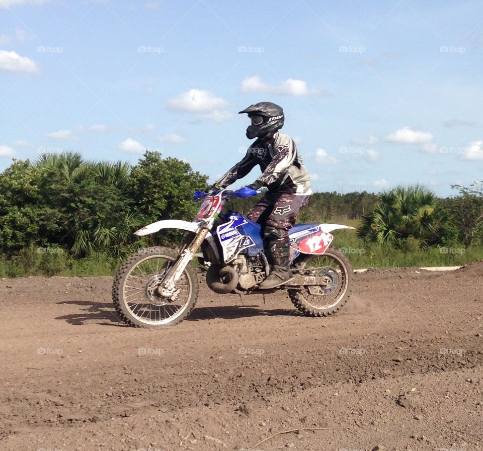 Motocross riding. Motocross Practice day Yamaha YZ250