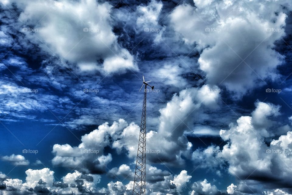 Wind power on a hot summer day.