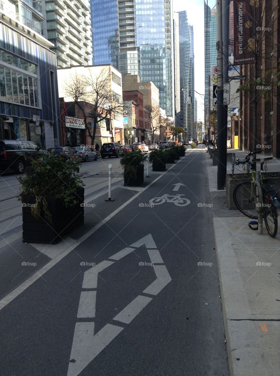 Separate bike lane