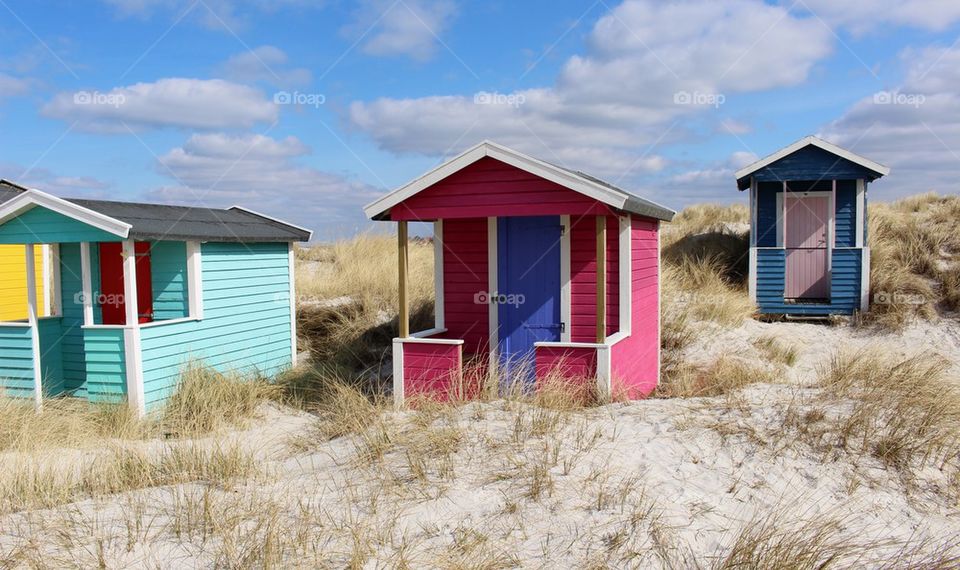 Beach huts in Skanör, Sweden