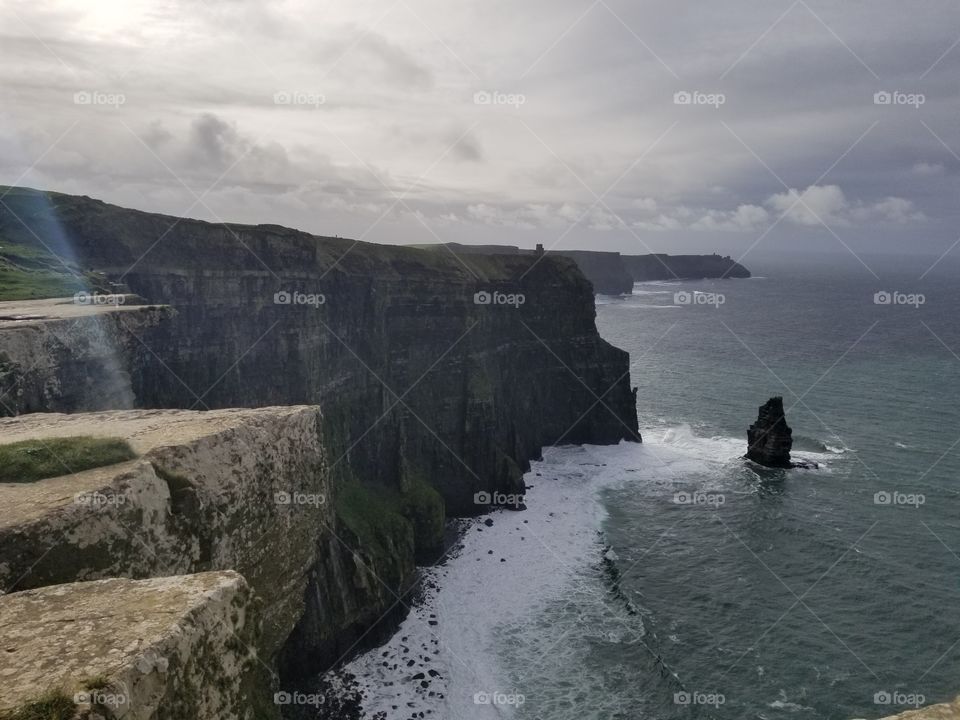 Cold day at the Cliffs of Moher