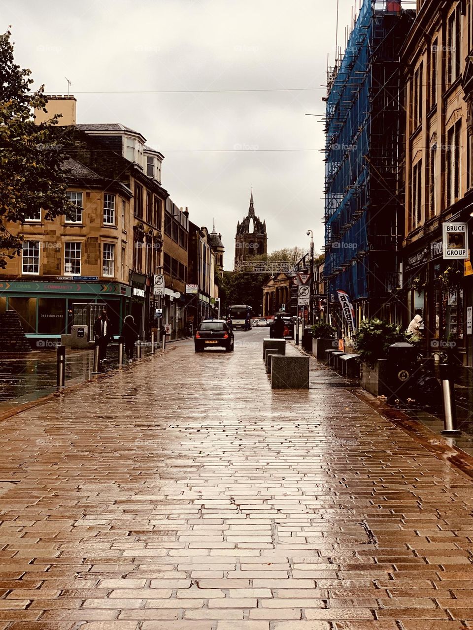 Scottish town in autumn season