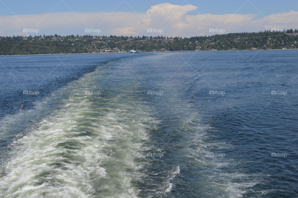 Wake from a Vashon Ferry, Fauntleroy 