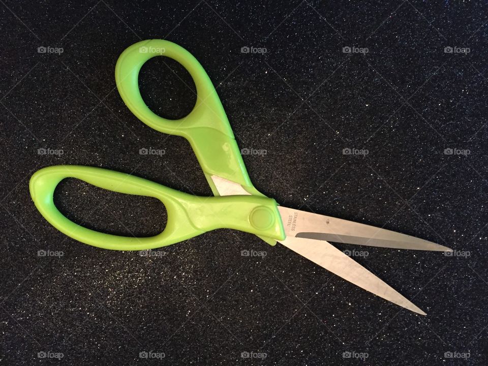 Green scissors