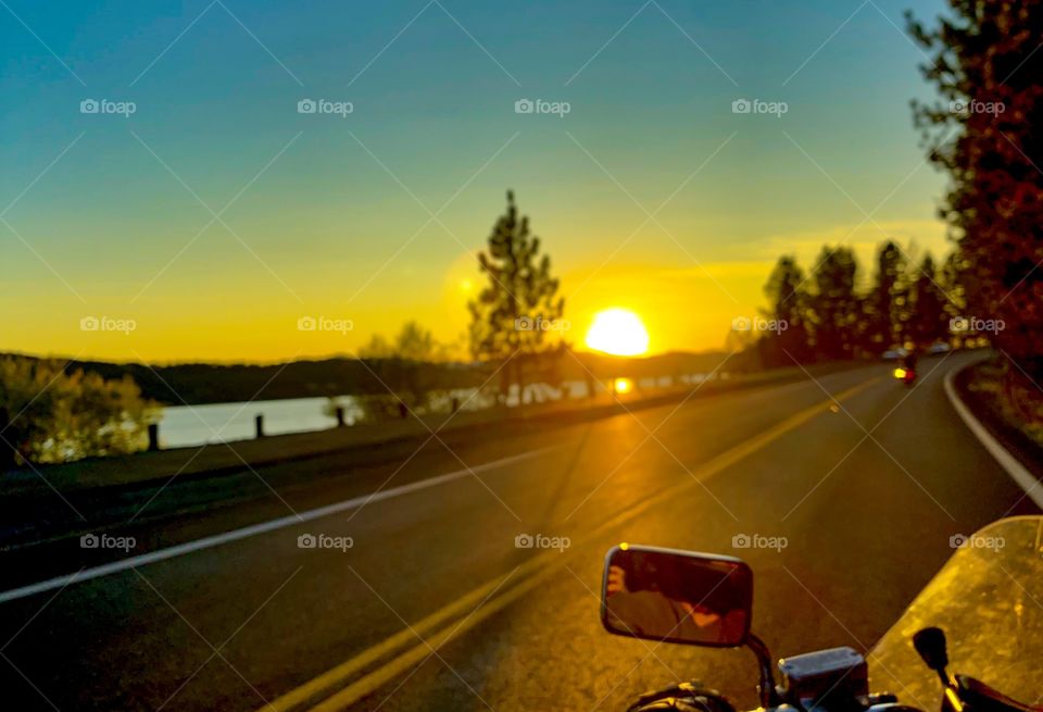 Blur, Car, Road, Transportation System, Sunset