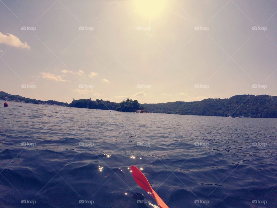 Kayaking on lake Windermere 