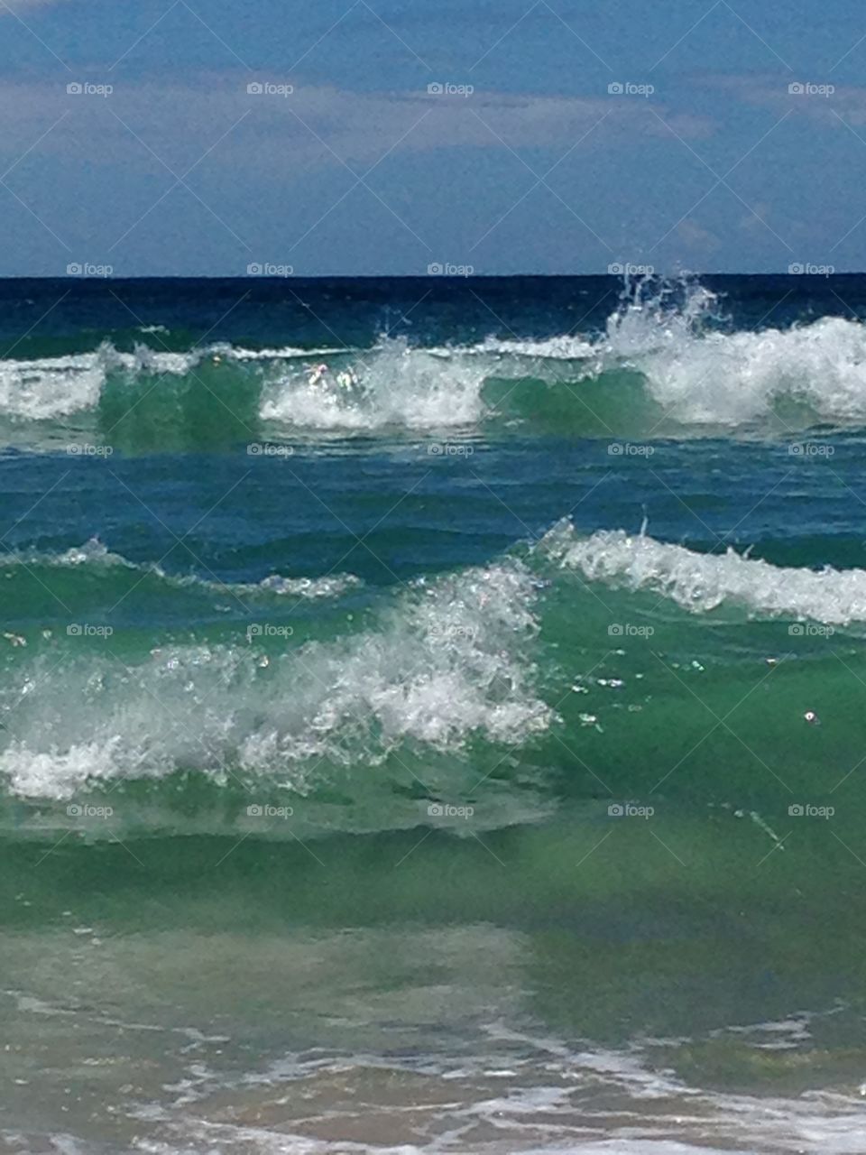 Fifty shades of blue-green sea and sky