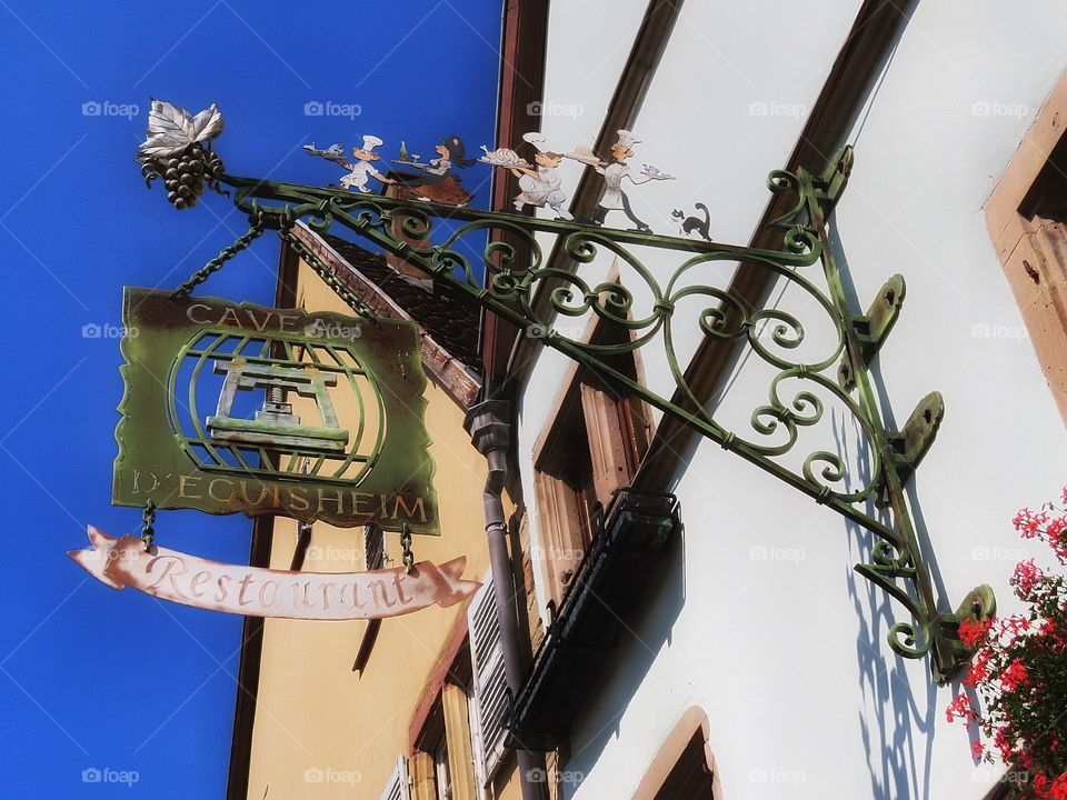 Eguisheim France Sign detail 