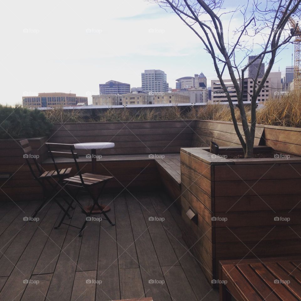 The view from the top of Society Hotel, Portland, Oregon 