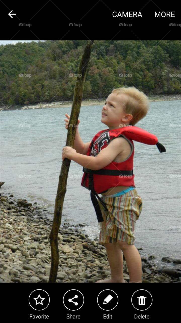 A boy and his stick