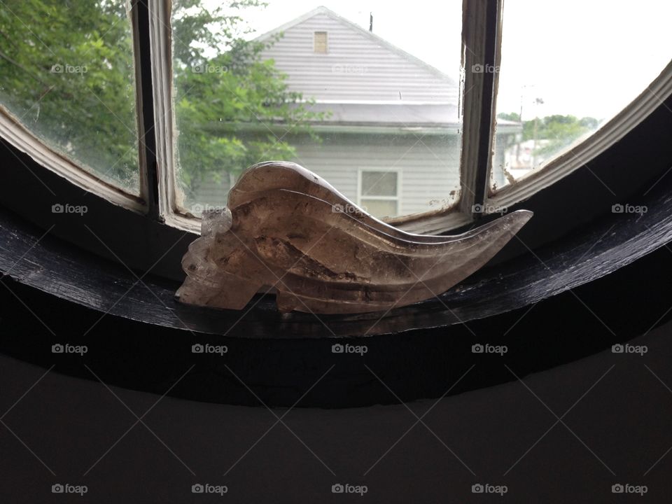 Rutilated Quartz crystal skull