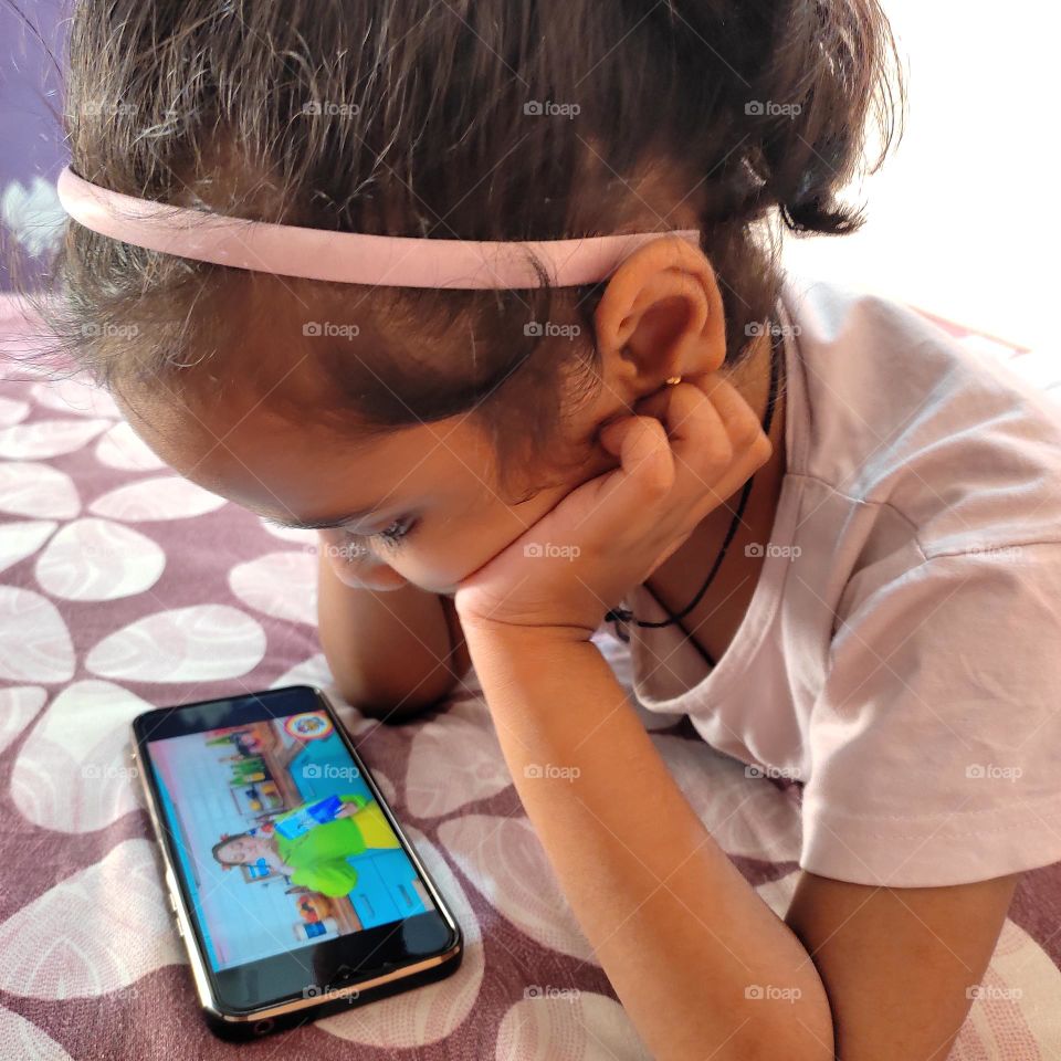 watching show on phone