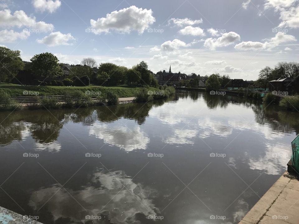 Taken from Exe Bridge in Exeter on a lovely sunny day and the photograph upgrades what can be a gloomy setting, but not this time.