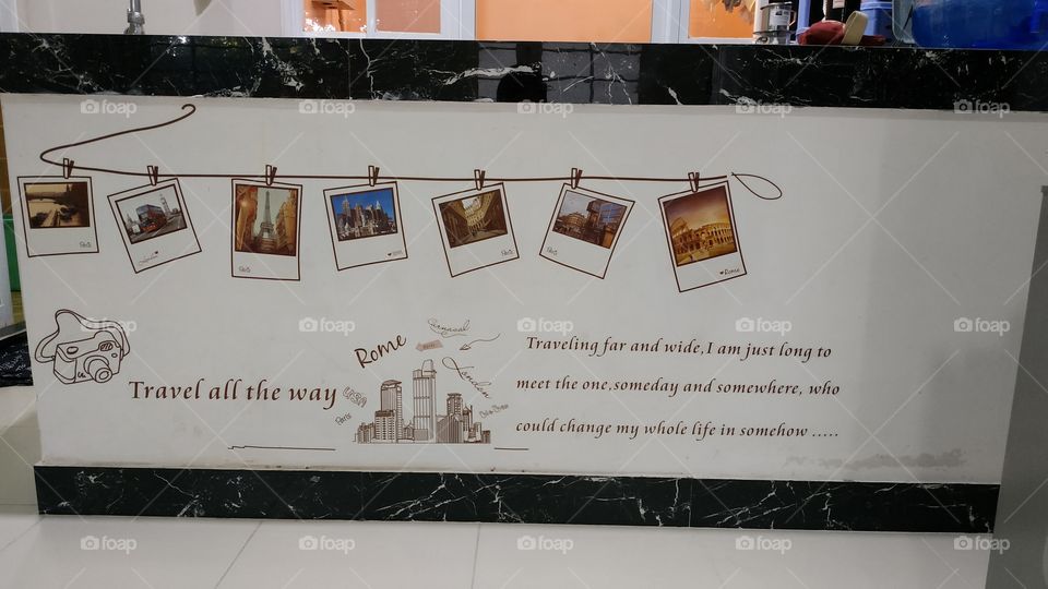 Wall deco in my kitchen sink