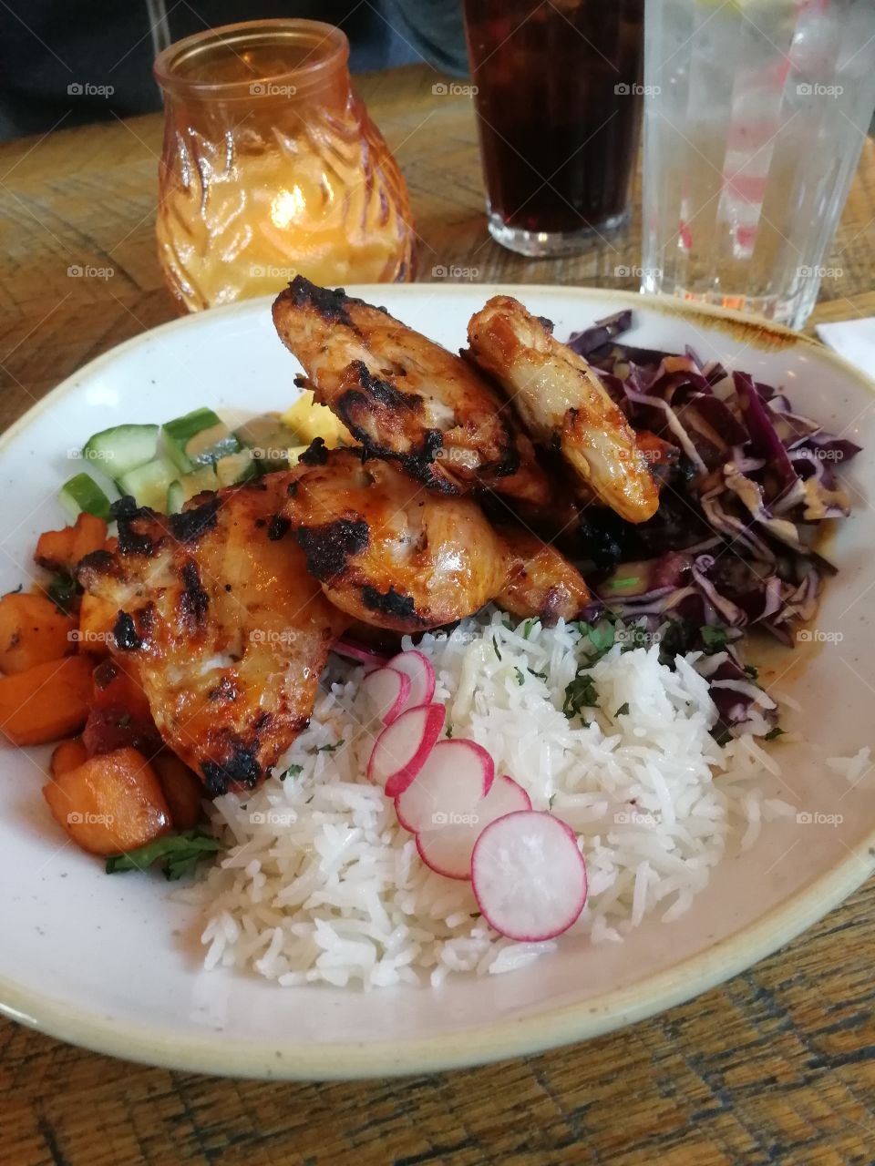 Delicious chicken and rice bowl from cabana london
