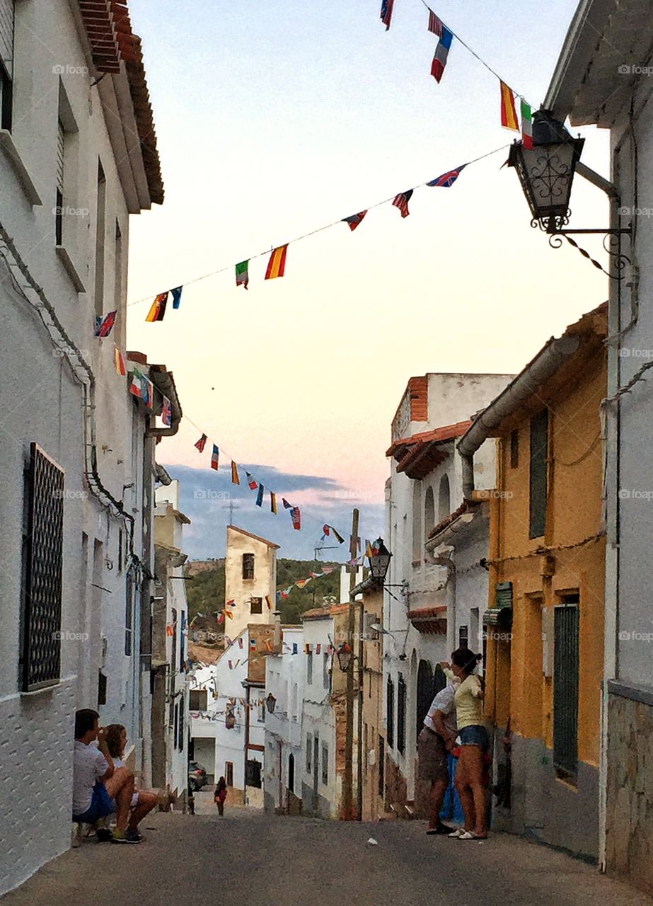 Street, Town, City, Alley, People