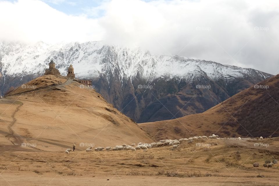 The kazbek mountain 