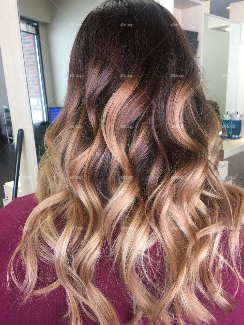 Balayage Ombre hairstyle and color