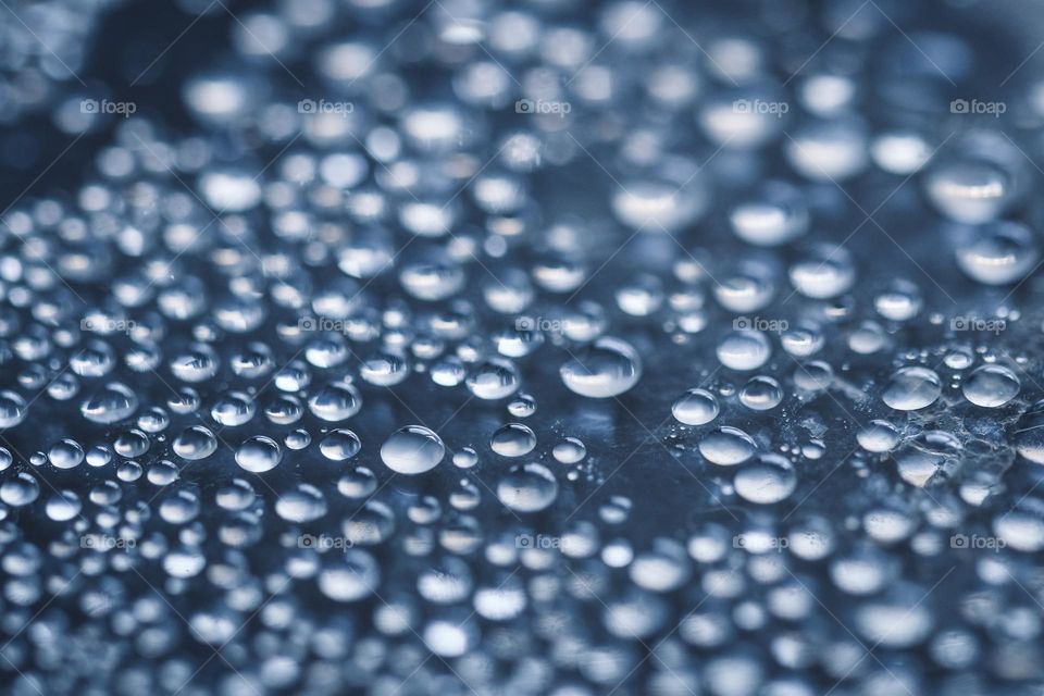 Closeup or macro of small water drops 