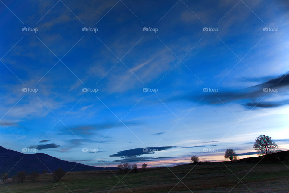 blue sky with clouds