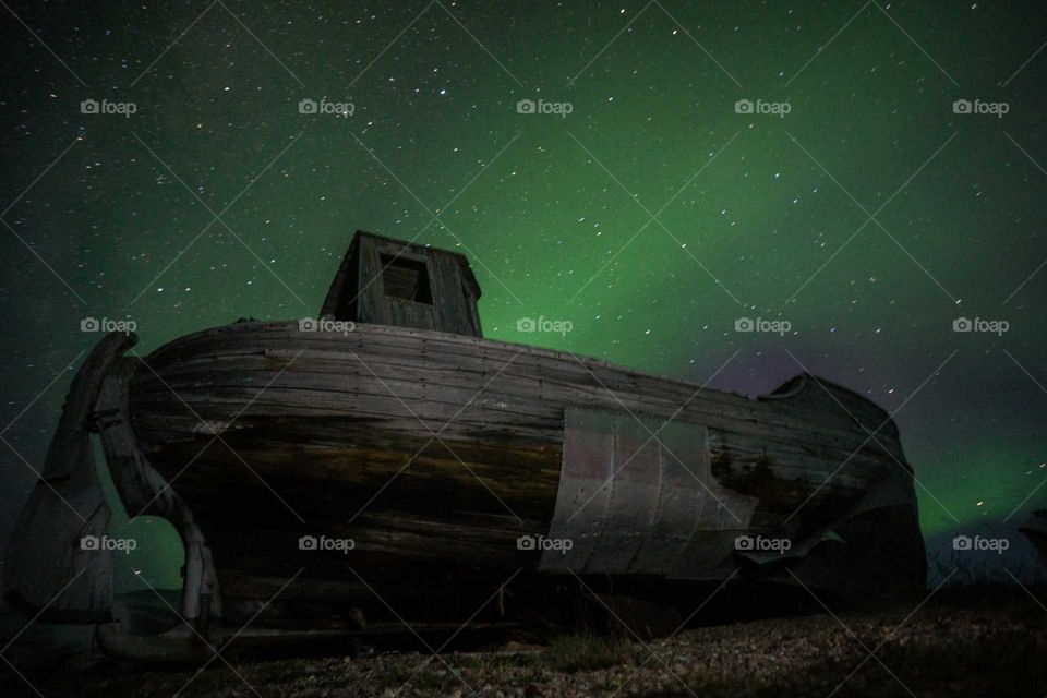 Abandoned, Moon, No Person, Eerie, Shipwreck