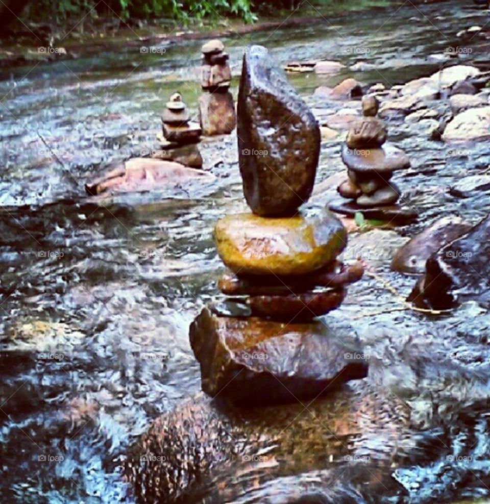 meditation of rock and water