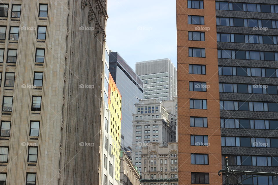 Building Stacks. Buildings grouped together in New York City
