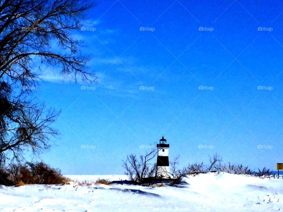Winter in Pennsylvania and a beautiful lighthouse 