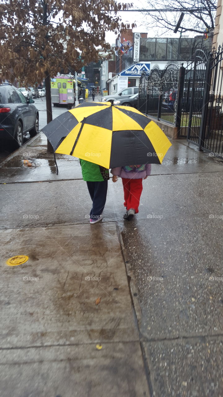 raining day. kids umbrella