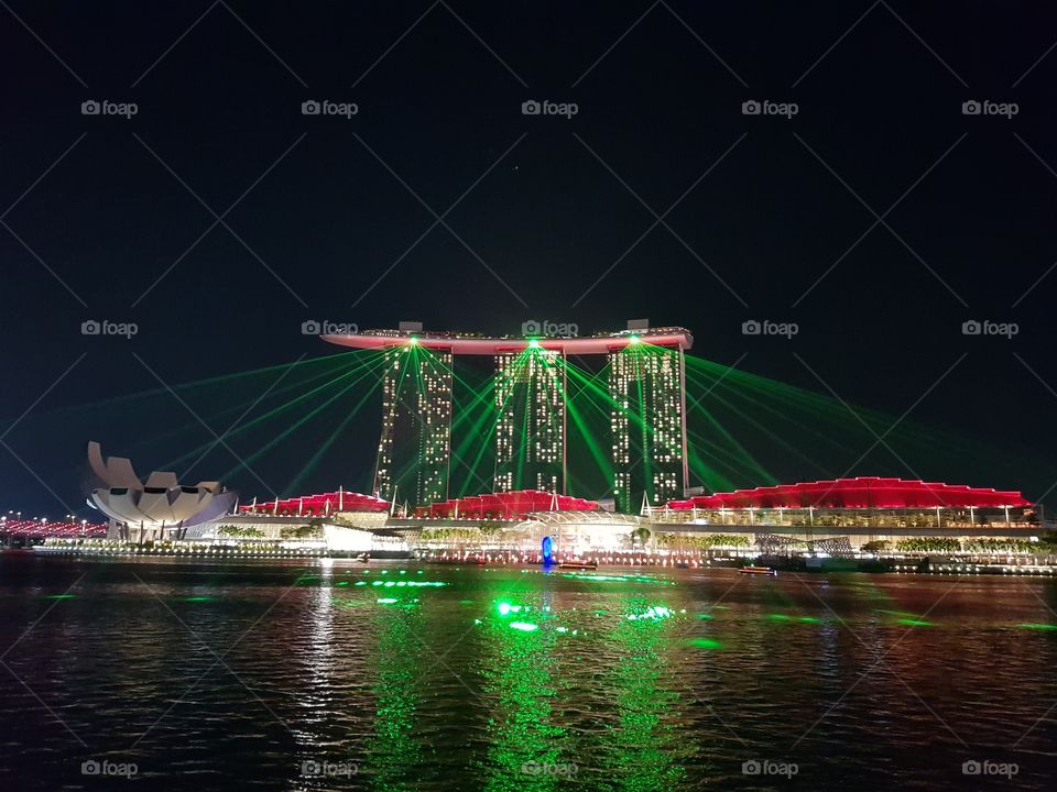 Marina Sands Laser Show