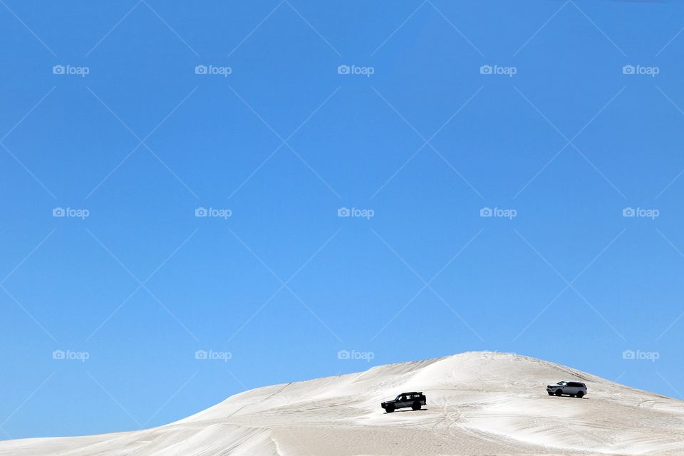 driving on the sand dunes at Lancelin, Western Australia