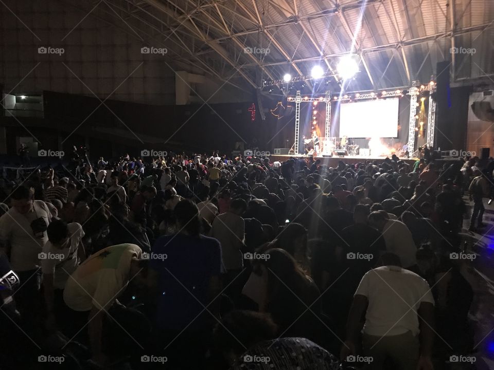 Preparação para grande espetáculo - noite de show 