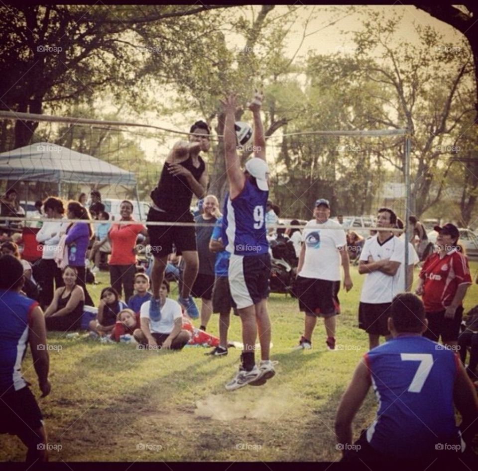 Volleyball . Just having fun 