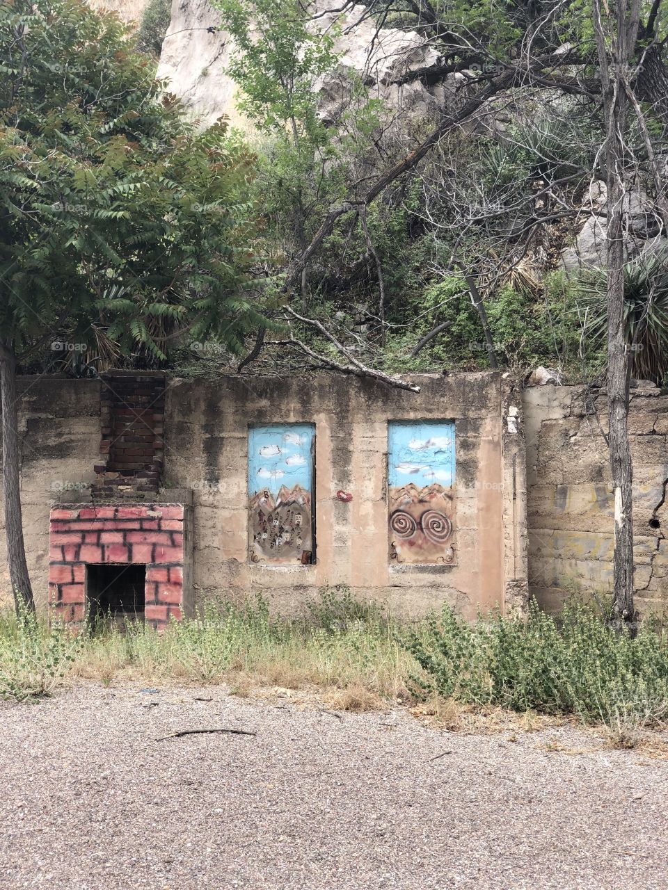 Fireplace and Windows Art