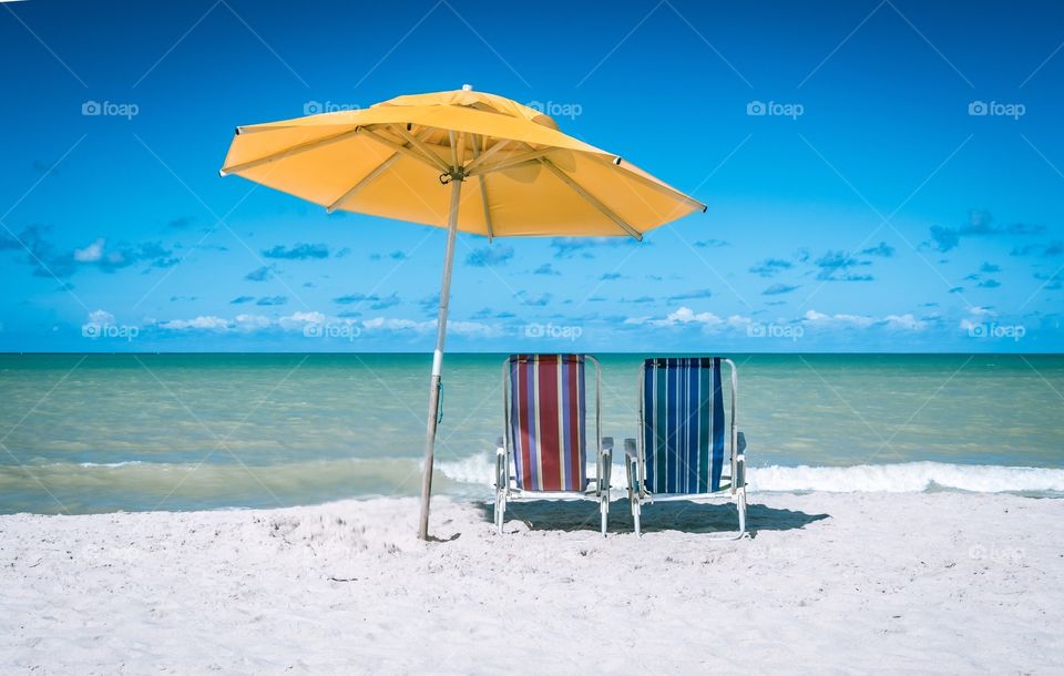 A peaceful view in the beach 