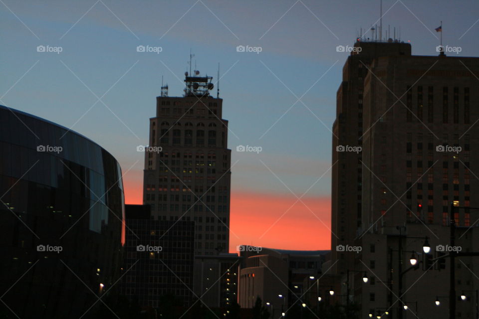 Cityscape at Sunset 