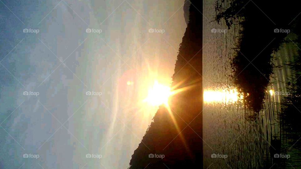 evening water scape view