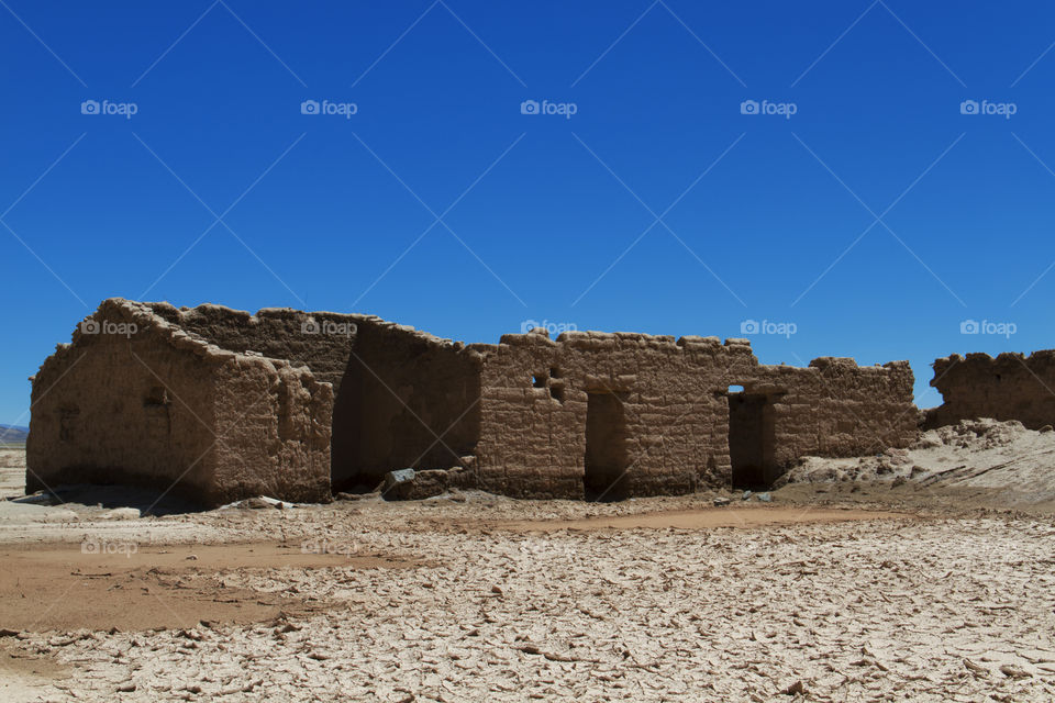 Abandoned house in the desert.