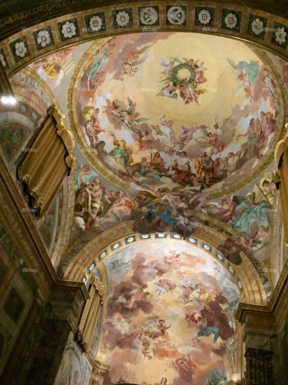 Painted ceiling 