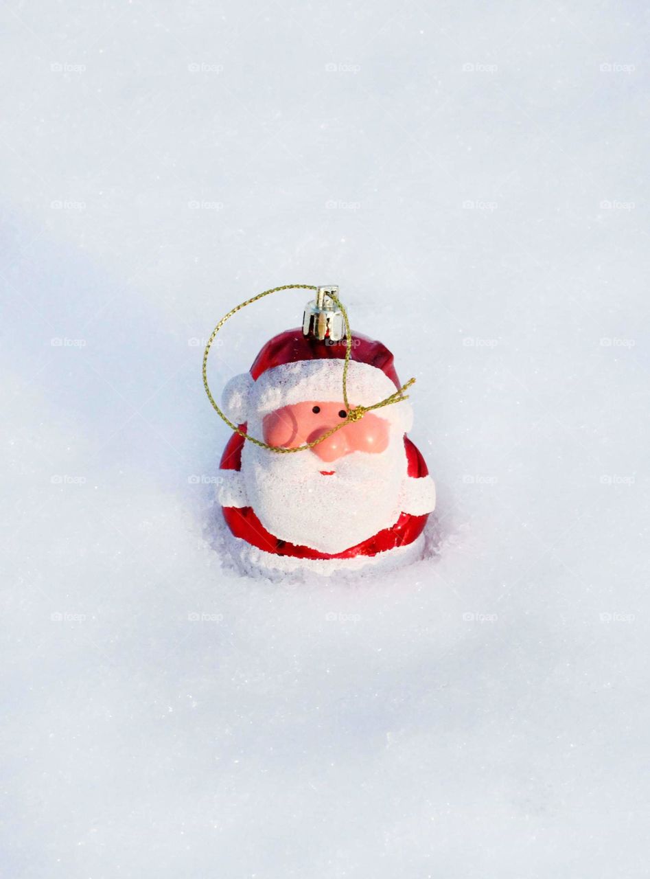 Santa Clause in snow winter