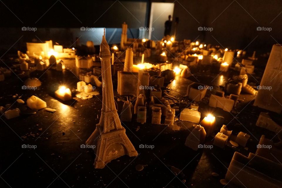 Candle city on fire - Inhotim, Brazil