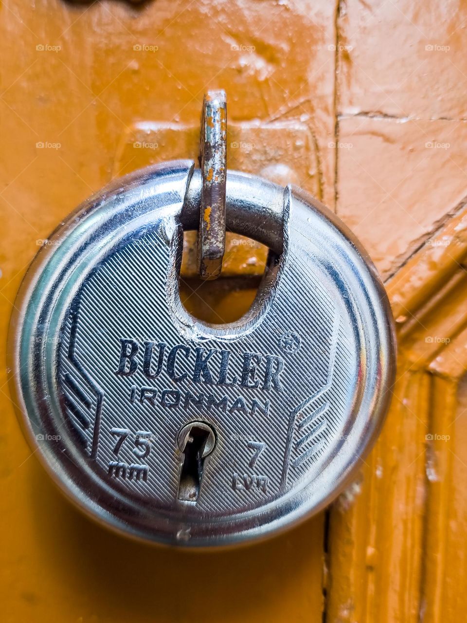 Closeup shot of a metal lock