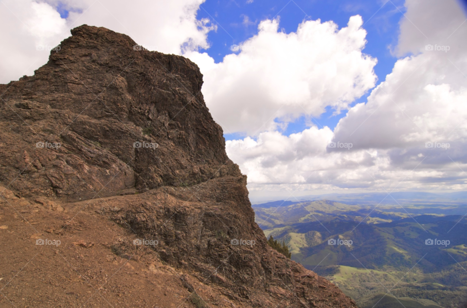 sky blue alone mountain by stephenkirsh