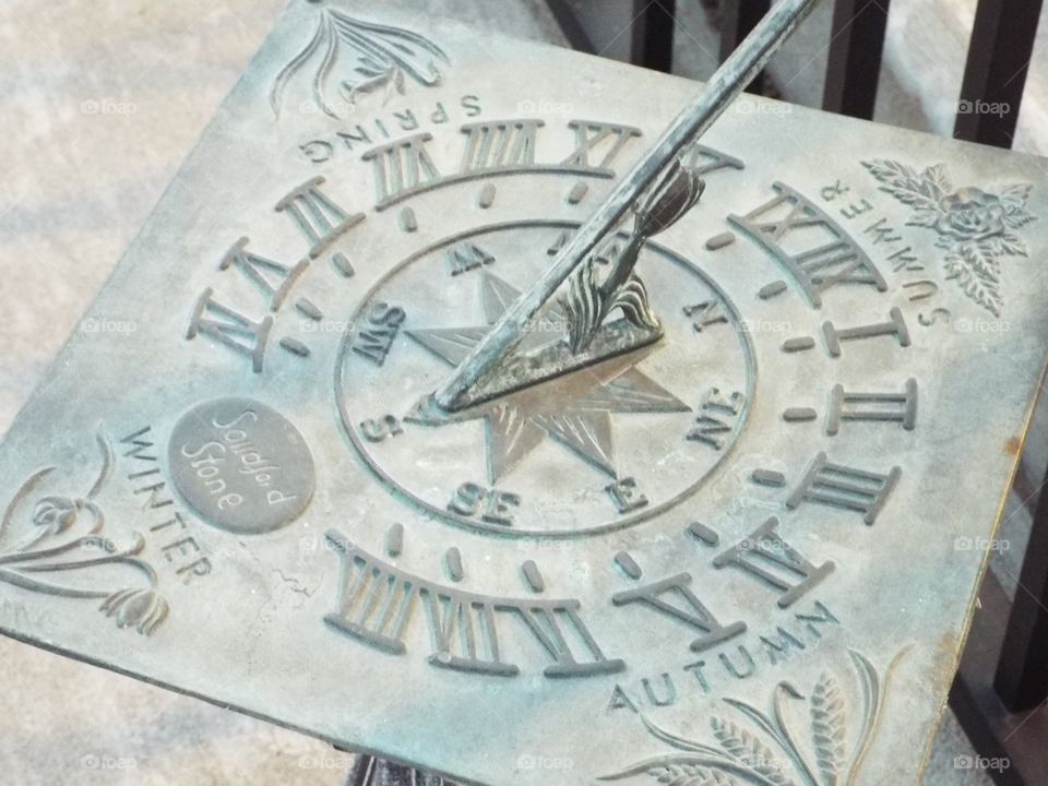 Antique sun dial