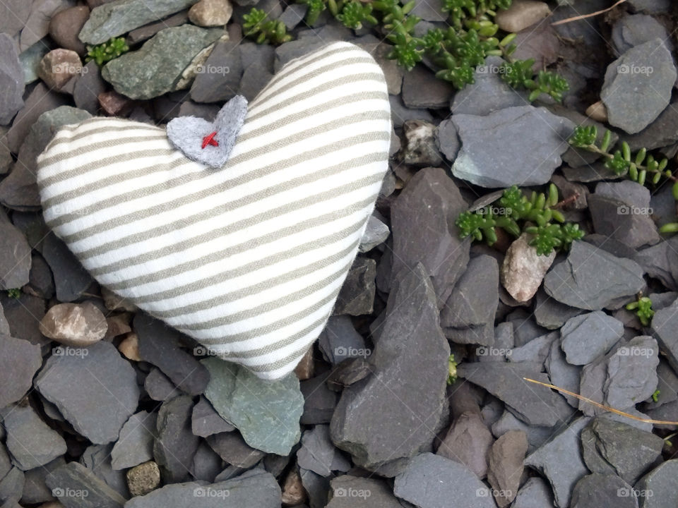 grey stones heart love by emmam