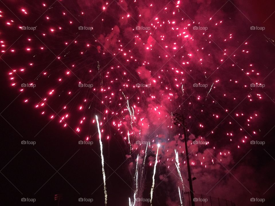 Red fireworks 