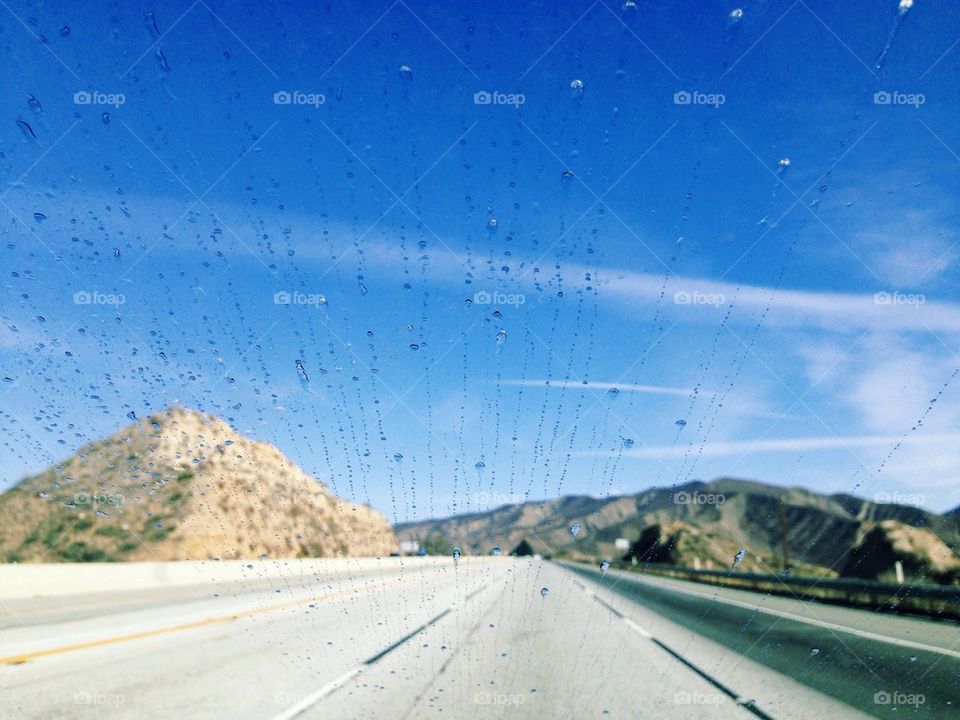 Water drops on Desert