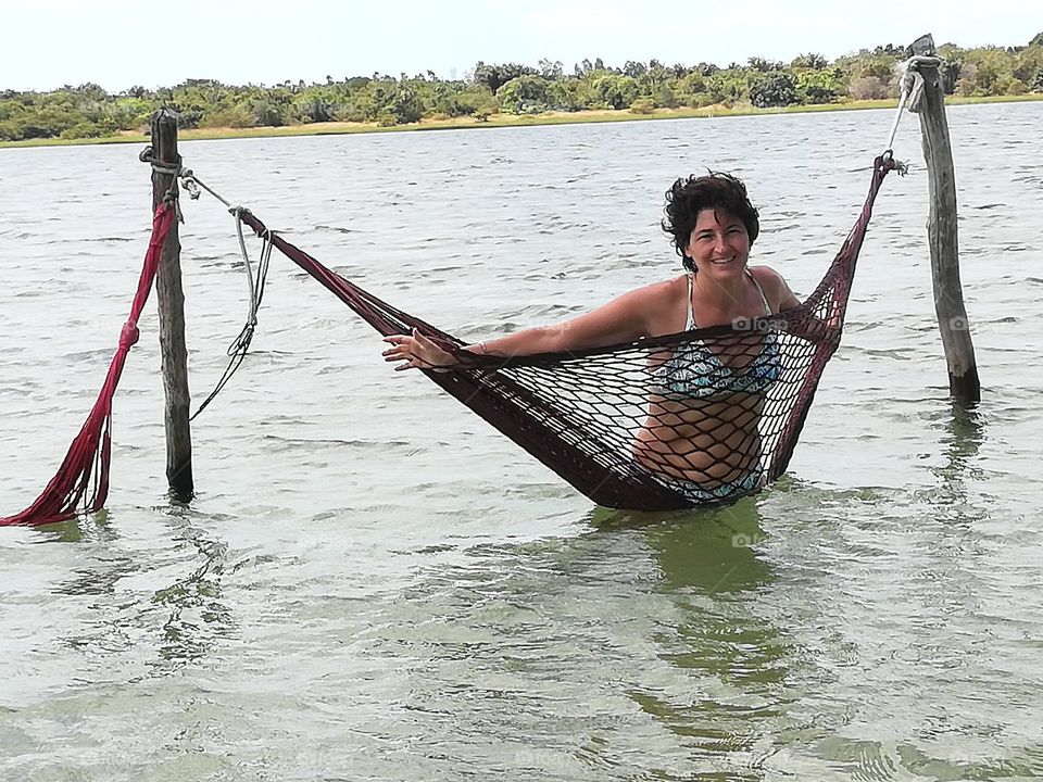 woman in the hammock